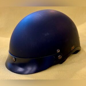 VCAN V5 DOT Motorcycle Helmet Black Half Shell Cruiser Biker Retro - Size M